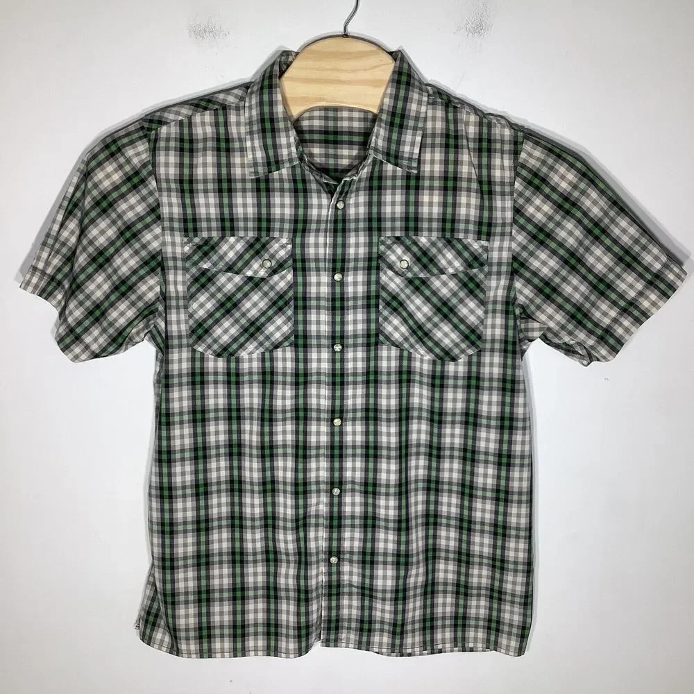 The North Face Mens Short Sleeve Pearl Snap Shirt‎ Size Large